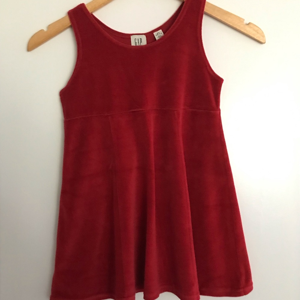 Vintage Baby Gap, Velour Red Tank Dress